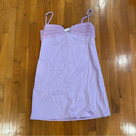 NWT Magda Butrym Crochet Balconette Mini Dress - Picture 5 of 10